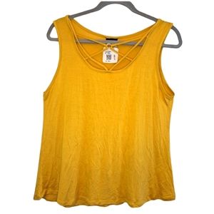 NEW Hippie Chic Mustard Yellow Strappy Tank Top Size XL